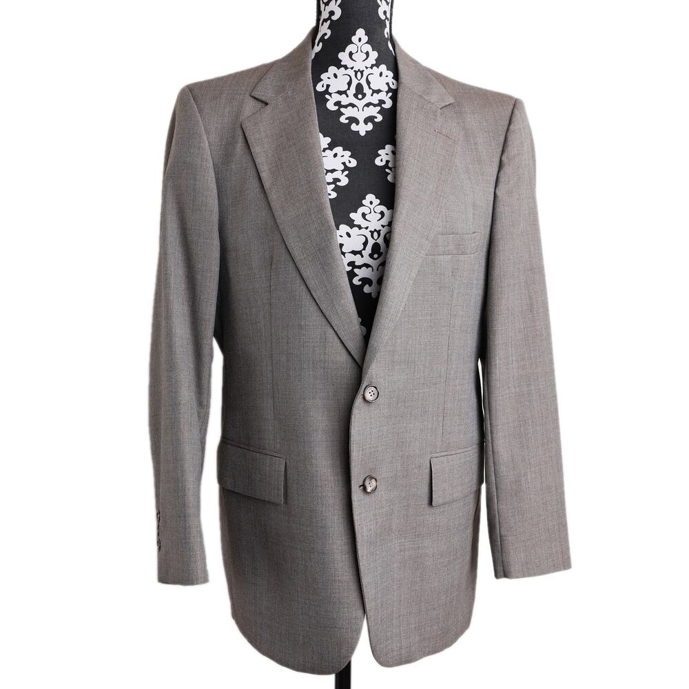 Men's Classic Vintage 40s-60s Fashion Park Two-Button Wool Blend Blazer